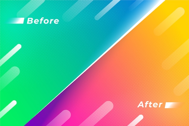 Free vector gradient before and after wallpaper template