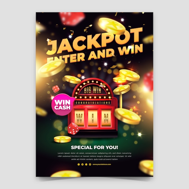 Vettore gratuito gradiente grande design del poster della lotteria