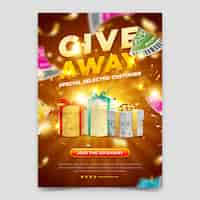 Free vector gradient big raffle poster design