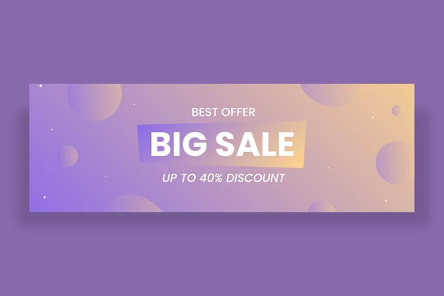 Gradient big sale email banner