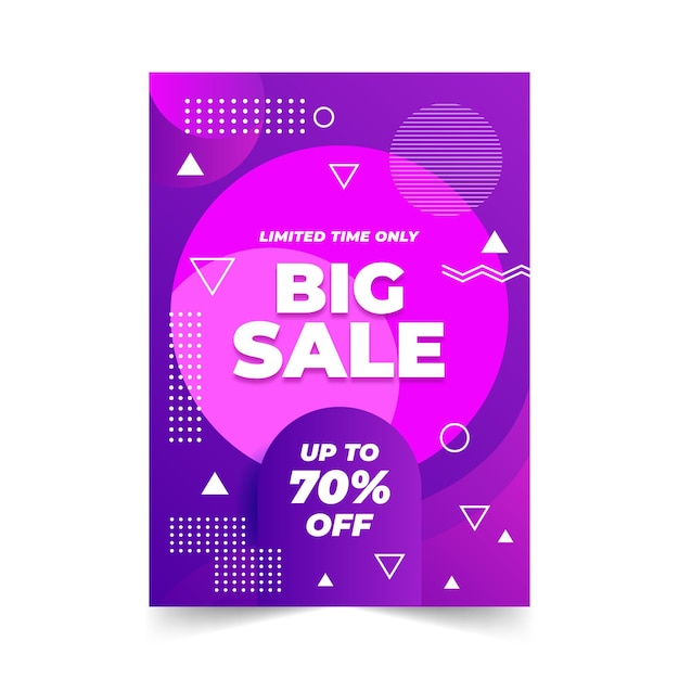 Free vector gradient big sale poster