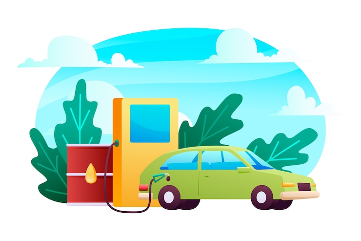 Free Vector gradient biofuel illustration
