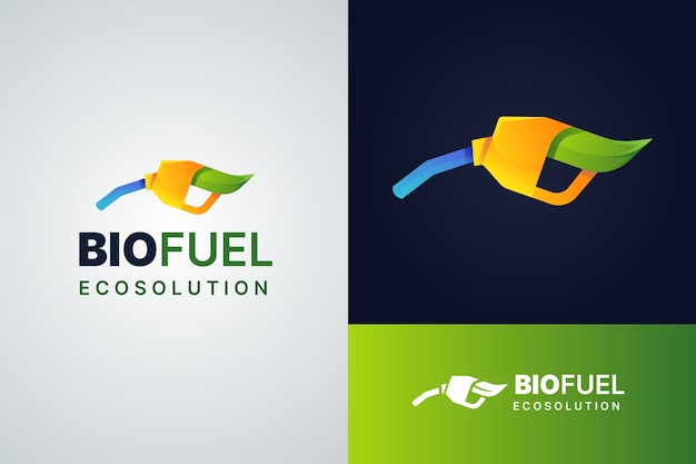 Modello di logo gradiente di biocarburanti