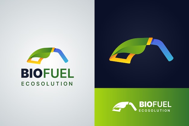 Gradient biofuel logo template