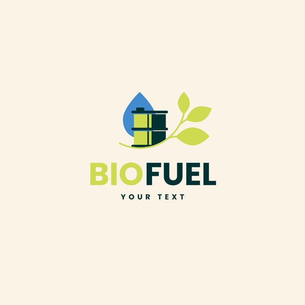 Gradient biofuel logo template