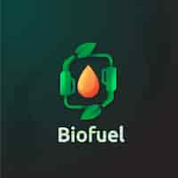 Free vector gradient biofuel logo template