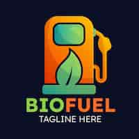 Free vector gradient biofuel logo template