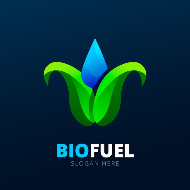 Gradient biofuel logo template