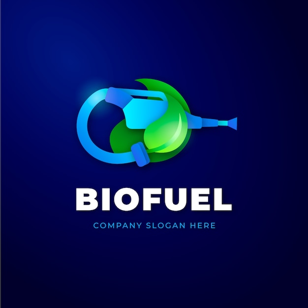 Modello di logo gradiente di biocarburanti