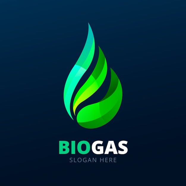 Логотип градиента биогаза