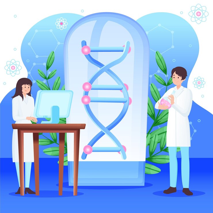 Free Vector gradient biotechnology concept illustrated