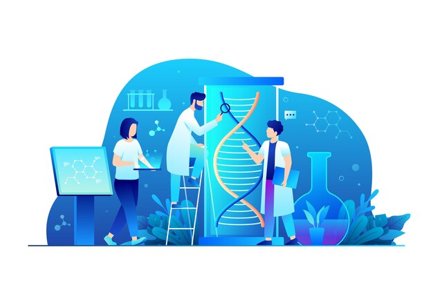 Gradient biotechnology concept