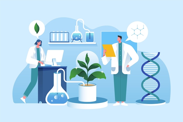 Gradient biotechnology concept