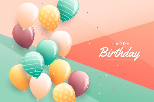 Free vector gradient birthday background