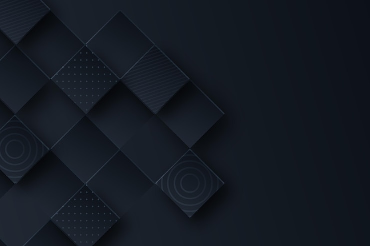 Free Vector gradient black background with cubes