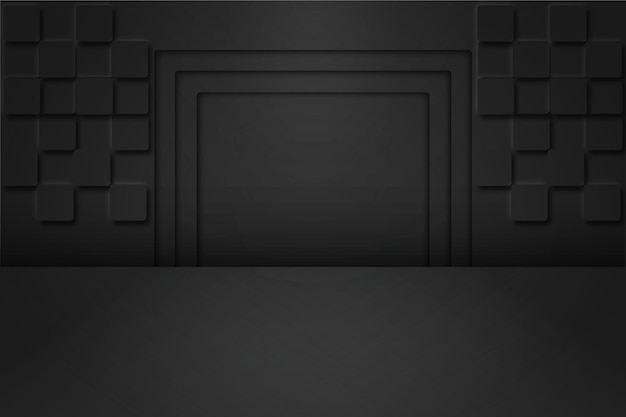 Gradient black background with cubes