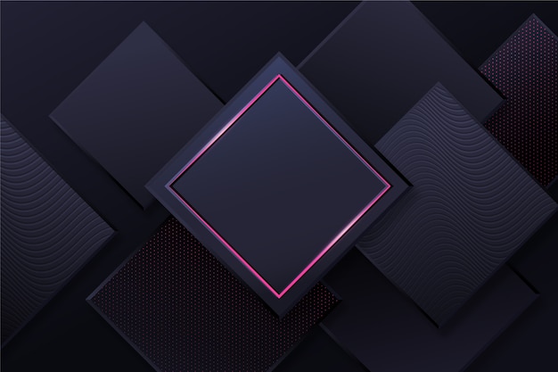 Free vector gradient black background with cubes