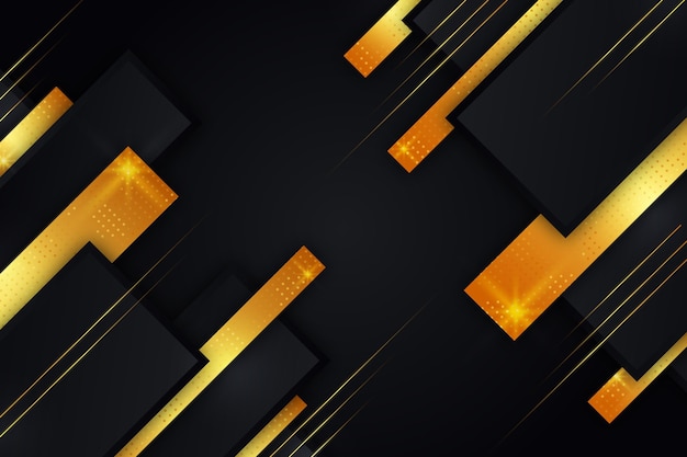 Free vector gradient black background with golden textures