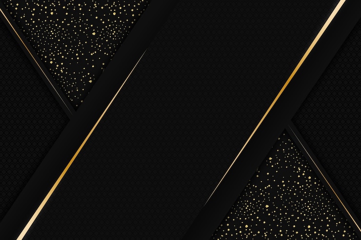Free Vector gradient black background with golden textures