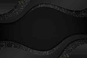 Free vector gradient black background with golden textures