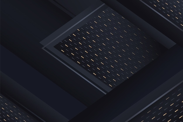 Бесплатное векторное изображение Градиент черный фон с золотыми текстурами