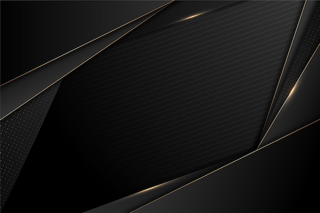 Free Vector gradient black background with golden textures