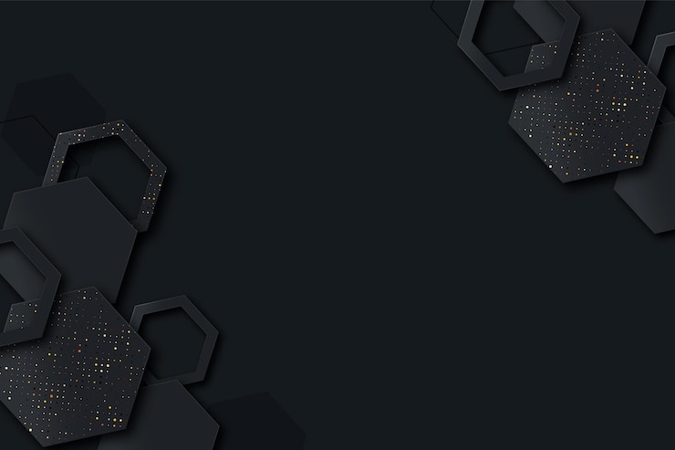 Free Vector gradient black background with golden textures