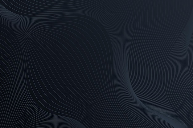 Free vector gradient black background with wavy lines