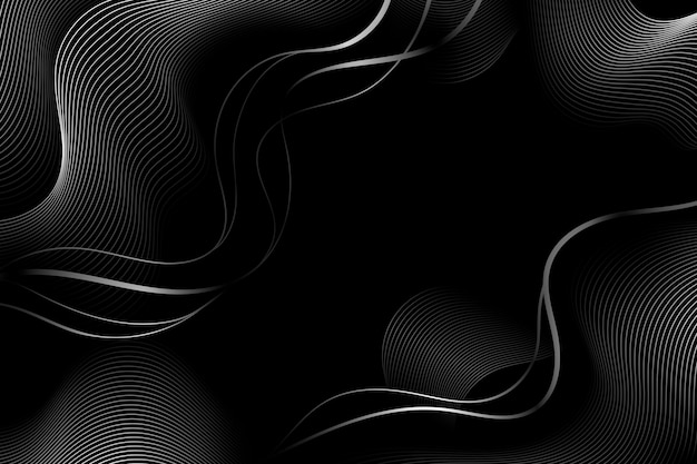 Gradient black background with wavy lines