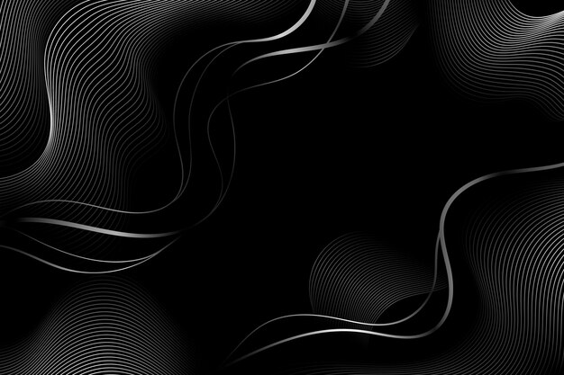 Gradient black background with wavy lines