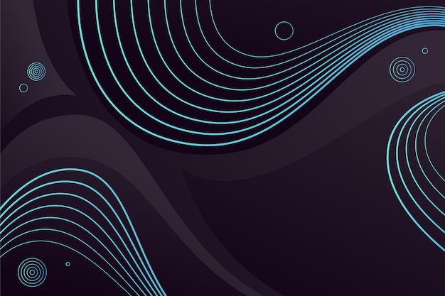 Gradient black background with wavy lines