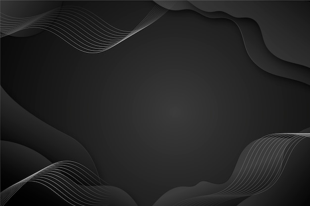 Gradient black background with wavy lines