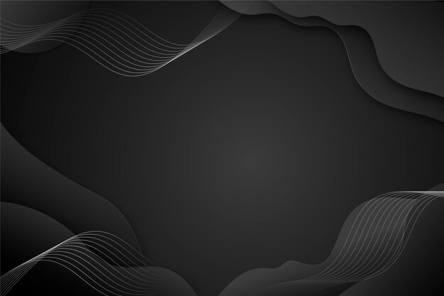 Gradient black background with wavy lines