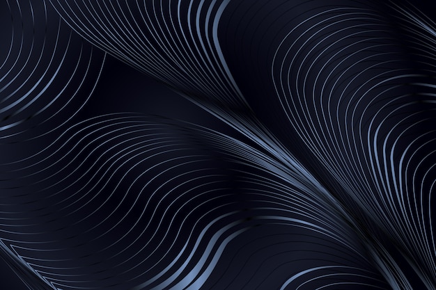 Gradient black background with wavy lines