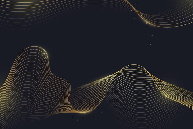 Gradient black background with wavy lines