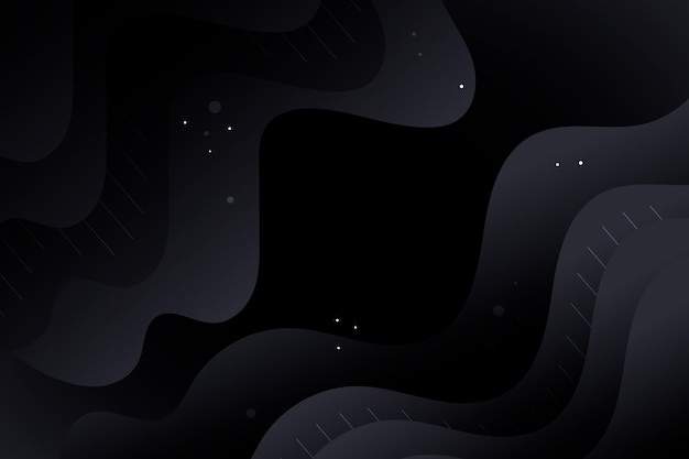 Free vector gradient black background with wavy lines