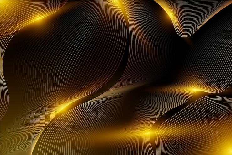 Free Vector gradient black background with wavy lines