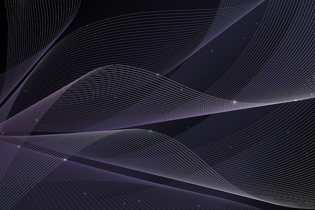 Gradient black background with wavy lines