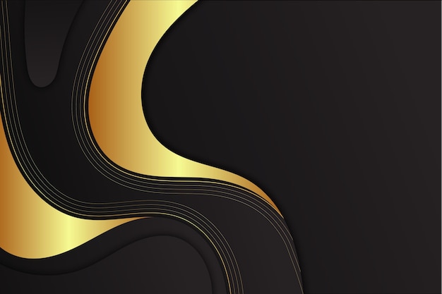 Gradient black background with wavy lines