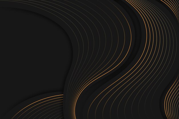 Gradient black background with wavy lines