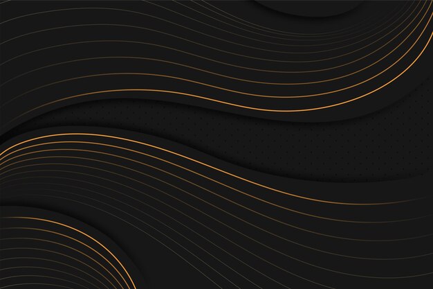 Gradient black background with wavy lines