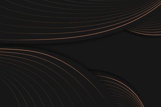 Gradient black background with wavy lines