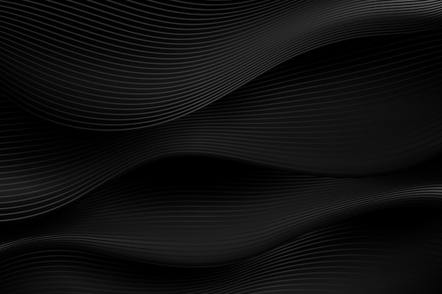 Free vector gradient black background with wavy lines