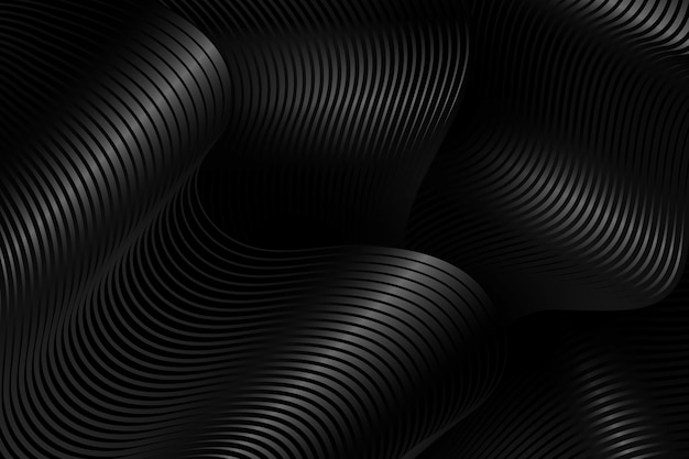 Gradient black background with wavy lines