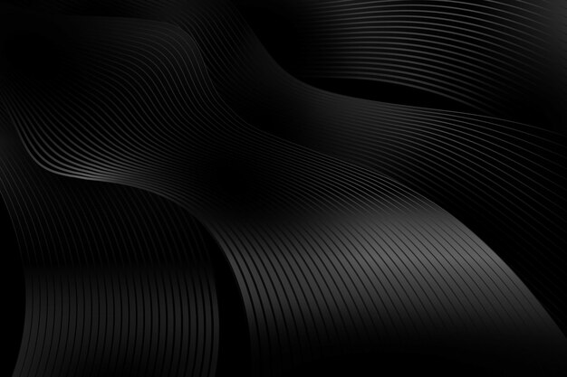 Gradient black background with wavy lines