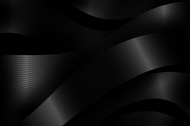 Gradient black background with wavy lines