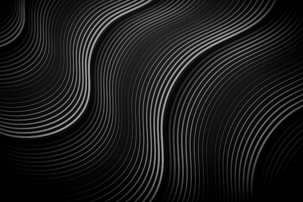 Gradient black background with wavy lines