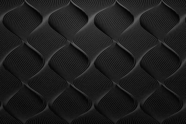 Free vector gradient black background with wavy lines