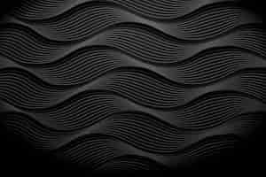 Free vector gradient black background with wavy lines