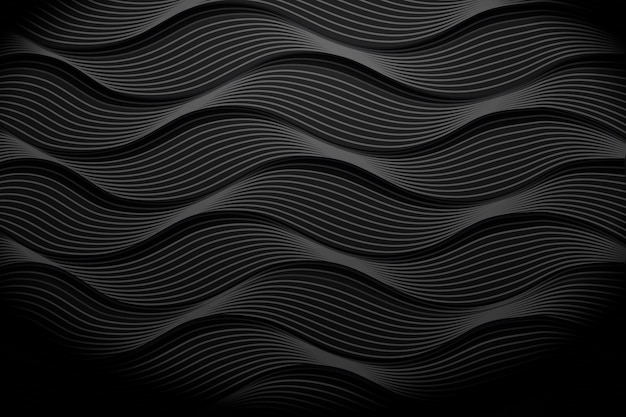 Gradient black background with wavy lines